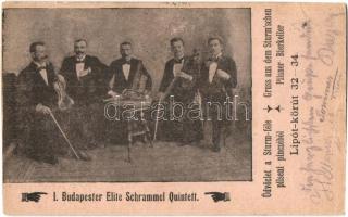 Budapest - 6 db régi városképes lap: Halászbástya, Wampetics F. étterem, Sturm-féle pilseni pince, O...