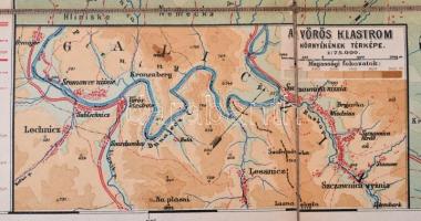 1908 A Magas-Tátra turistatérképe, kiadja a M. Kir. Földművelésügyi Miniszter, rajzolta: Schubert Ig...