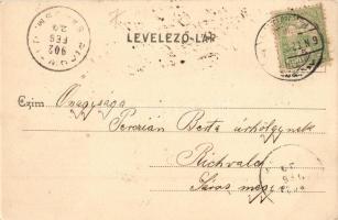 1902 Besztercebánya, Banská Bystrica; Urpin részlet a Garammal, híd. Kiadja Ivánszky Elek / Urpín mo...