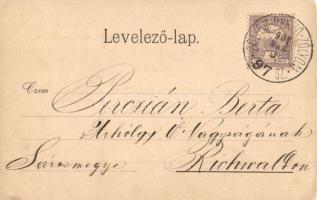 1901 Besztercebánya, Banská Bystrica; Templom, Mária oszlop, Stróbl J. üzlete, kiadja Lechnitzky O. ...
