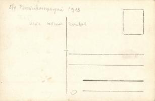 1918 5/7. Utász század kosztol / WWI K.u.k. 5/7. Pionierkompagnie, soldiers eating. photo