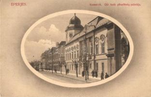 Eperjes, Presov; Kassai út, Görög katolikus püspökség palotája. Divald Károly Fia / street, bishops palace