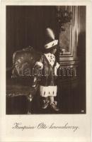 4 db régi motívumlap Habsburg Ottóról gyerekként / 4 pre-1945 motive cards of Otto von Habsburg, las...