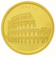 1996. Olaszország / Európa Au emlékérem (3,10g/0.585/20mm) T:PP 1996. Italia / Europa Au commemorative medallion (3,10g/0.585/20mm) C:PP