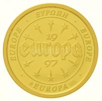 1997. "Európa - Németország" Au emlékérem (3,12g/0.585/20mm) T:PP
1997. "Europe - De...