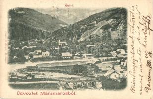 3 db régi kárpátaljai városképes lap: Rahó, Técső, Kőrösmező / 3 pre-1945 Transcarpathian town-view postcards: Rakhiv, Tiachiv, Yasinia