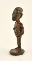 Afrikai női figura, fém figura, m: 7,5 cm