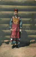 Types de Trans-Baikal, Nord-est-Sibérie - 4 db régi motívumlap az Oroszországban élő népekről / 4 pr...