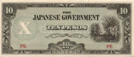 Fülöp szigetek/japán megszállás 1942-43. 10P 2klf évszámmal, 100P T:I,I-