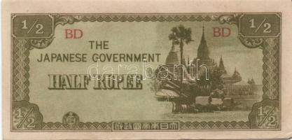 Burma/japán megszállás 1942-44. 1/2R, 1R, 5R, 10R, 100R T:I,I-