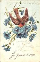 2 db 1906 előtti litho üdvözlőlap / 2 pre-1906 litho greeting cards