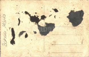 Honvéd katona esküvői fotója feleségével / Hungarian soldier's wedding photo with his wife. pho...