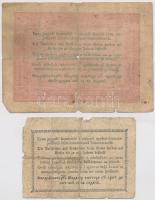 1848. 5Ft vörösesbarna + 1849. 30kr "Kossuth bankó" T:III- ly., szakadás