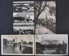 85 db MODERN magyar városképes lap az 60-as és 70-es évekből / 85 modern Hungarian town-view postcards from 1960-70