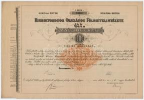 Budapest 1917. "Kisbirtokosok Országos Földhitelintézete" 4 1/2%-os záloglevele 2000K-ról,...