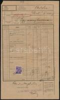 1924 Fuvarlevél okmánybélyegekkel