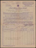 1939-1945 Vegyes okmány tétel (születési anyakönyvi kivonat, Triesti Általános Biztosító Társulat, f...