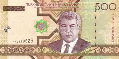 Türkmenisztán 1993. 1M, 5M + 2005. 50M, 100M, 500M T:I