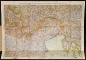 G. Freytags Karte des Österreichisch-italienischen Grenzgebietes, 1:600000, kissé foltos, kb. 70×80 cm