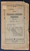 G. Freytags Karte des Österreichisch-italienischen Grenzgebietes, 1:600000, kissé foltos, kb. 70×80 ...