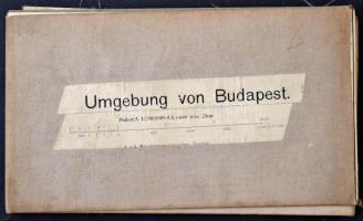 Umgebung von Budapest, 1:200000, K. u. k. Militärgeographisches Institut, vászonra kasírozva, 54×41 ...