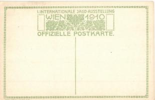 1910 Wien, Erste Internationale Jagdausstellung Offizielle Postkarte / The First International Hunti...