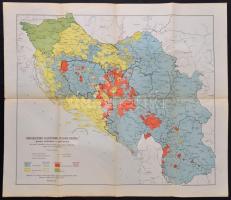 1939 Ružičić, G.: Karta geografskog rasporeda Jugoslovena, 1:500000, Beograd, 50×58 cm
