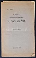 1939 Ružičić, G.: Karta geografskog rasporeda Jugoslovena, 1:500000, Beograd, 50×58 cm