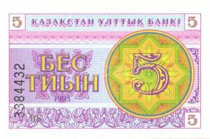 Kazahsztán 1993. 1ty, 2ty, 5ty, 10ty,  20ty, 1T T:I