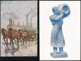 5 db RÉGI használatlan, magyar sör reklámlap; Dreher, Haggenmacher / 5 unused Hungarian beer adverti...