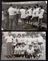 cca 1961-1965 Vegyes, nagyrészt pécsi férfi és női kézilabdázókat ábrázoló fotó tétel, közte néhány ...