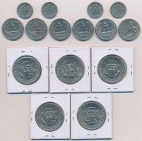 Amerikai Egyesült Államok 1965-1980. 1d Cu-Ni "Roosevelt" (4xklf) + 1/4$ Cu-Ni "Washi...