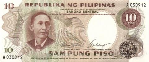 Fülöp szigetek 1969. 5P, 10P T:I + 1970. 10P T:I