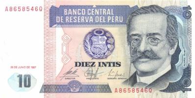 Peru 1985.6.21. 5000S + 1987.6.26. 10I, 50I, 100I, 500I + 1988.6.28. 1000I, 5000I T:I Összesen 7db bankjegy!