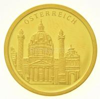 1996. Európa - Ausztria Au emlékérem (3,10g/0.585/20mm) T:PP  1996. Europe - Österreich Au commemorative medallion (3,10g/0.585/20mm) C:PP