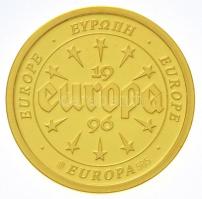 1996. "Európa - Svédország" Au emlékérem (3,11g/0.585/20mm) T:PP 
1996. "Europe - Sv...