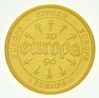 1996. "Európa - Luxemburg" Au emlékérem (3,12g/0.585/20mm) T:PP 
1996. "Europe - Lux...