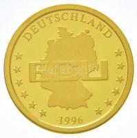 1996. "ECU - Németország" Au emlékérem (3,13g/0.585/20mm) T:PP 
1996. "ECU - Deutsch...