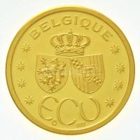 1996. "ECU Belgium / Brüsszeli ECU" Au emlékérem (3,12g/0.585/20mm) T:PP 
1996. "ECU...