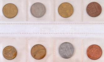 152db-os vegyes magyar és külföldi fémpénz gyűjteményt A4-es berakóban, 6 lapon T:vegyes