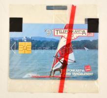 1991 1 db Balaton surf telefonkártya, bontatlan csomagolásban