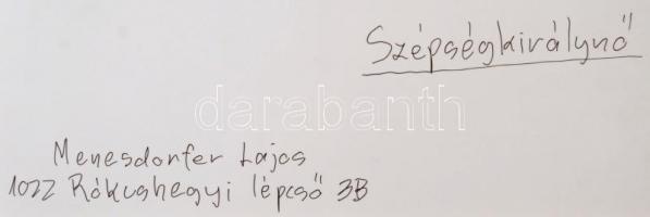 cca 1995 Menesdorfer Lajos (1941-2005) budapesti fotóművész hagyatékából, feliratozott vintage fényk...