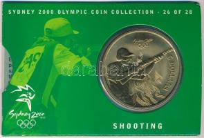 Ausztrália 2000. 5$ Olimpiai érmegyűjtemény - Lövészet a sorozat 26. számú darabja, eredeti tokban T:1 Australia 2000. 5 Dollars Olympic Coin Collection - Shooting No. 26 of the set, in original case C:UNC