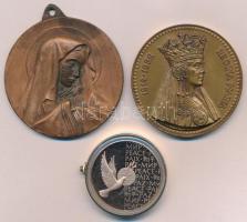 3db klf külföldi emlékérem, közte Románia DN Mária királynő Br emlékérem (60mm). Szign.: M. Fetita; 1973. ENSZ fém emlékérem (38mm) T:2,2-,PP 3pcs of diff commemorative medals, including Romania ND Regina Maria Br medal (60mm). Sign.: M. Fetita; 1973. United Nations metal commemroative medallion (38mm) C:XF,VF,PP