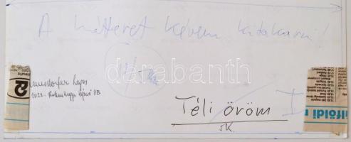 cca 1989 Menesdorfer Lajos (1941-2005) budapesti fotóművész hagyatékából, feliratozott vintage fényk...