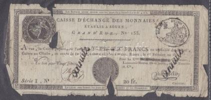 Franciaország / Rouen 1797-1803. 20Fr T:IV,V France / Rouen 1797-1803. 20 Francs C:G,Pr Krause S245a