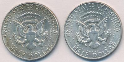 Amerikai Egyesült Államok 1965-1968D. 1/2$ Ag "Kennedy" (2x) T:2
USA 1965-1968D. 1/2 Doll...