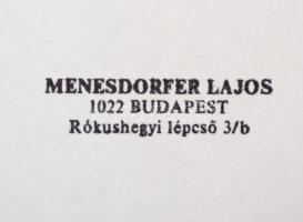 cca 1987 Menesdorfer Lajos (1941-2005) budapesti fotóművész hagyatékából, feliratozott, pecséttel je...