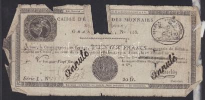 Franciaország / Rouen 1797-1803. 20Fr T:IV,V France / Rouen 1797-1803. 20 Francs C:G,Pr Krause S245a