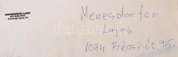cca 1980 Menesdorfer Lajos (1941-2005) budapesti fotóművész hagyatékából, feliratozott,  pecséttel j...
